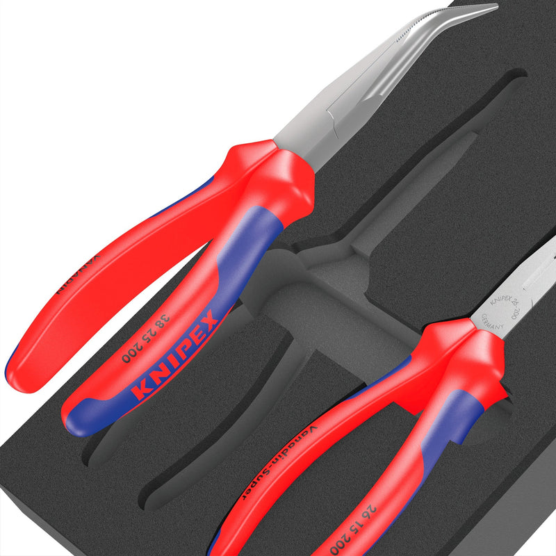Load image into Gallery viewer, Wera 9781 schuimrubberen inzetstuk met knipex tangen set 2, 3‑delig tangenset (zwart grijs, in schuiminzet voor werkplaatswagen)
