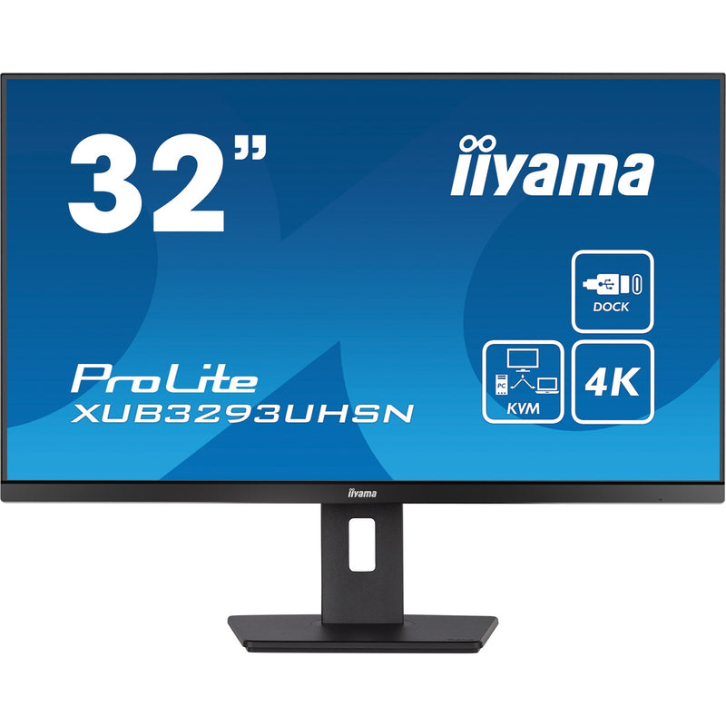 Load image into Gallery viewer, Iiyama prolite xub3293uhsn-b5 31.5 4k uhd monitor (zwart, hdmi, displayport, 2x usb-a, usb-c, rj-45)
