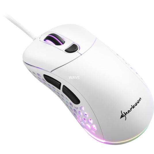 Sharkoon light² 200 gaming muis (wit, 50 - 16,000 dpi, rgb leds)