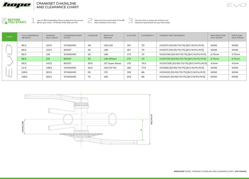 Load image into Gallery viewer, Hope evo 73mm wide crank
