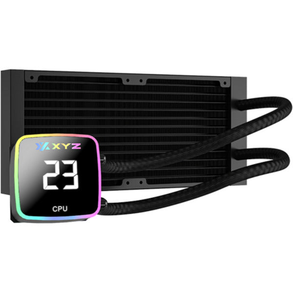 Afbeelding laden in galerijviewer, Xyz pc gear aquapulse aio 240 waterkoeling (zwart, argb, pwm)
