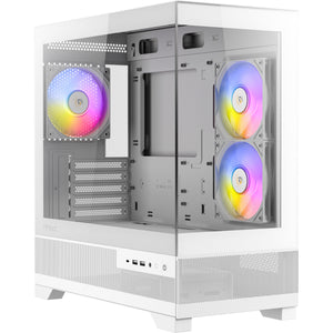 Antec cx500m argb mini tower behuizing (wit | 2x usb-a | 1x usb-c | tempered glass)