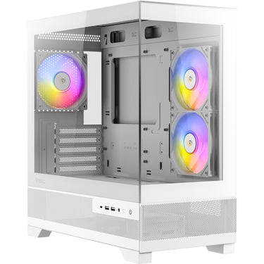 Antec cx500m argb mini tower behuizing (wit | 2x usb-a | 1x usb-c | tempered glass)