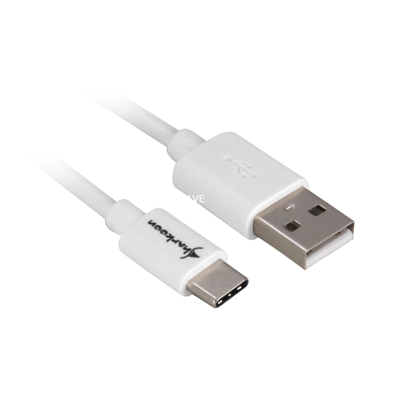 Load image into Gallery viewer, Sharkoon usb-a 2.0 - usb-c kabel (wit, 3 meter)
