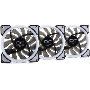 Alphacool eiszyklon aurora lux digital rgb case fans (3 stuks, 120 x 120 x 25 mm, 3-pins fan-connector)