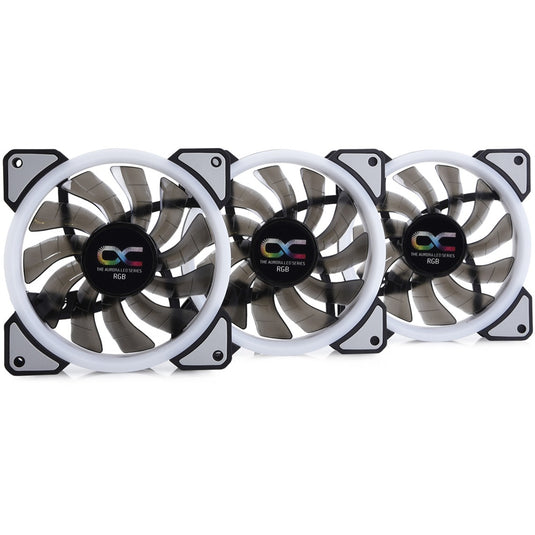Alphacool eiszyklon aurora lux digital rgb case fans (3 stuks, 120 x 120 x 25 mm, 3-pins fan-connector)