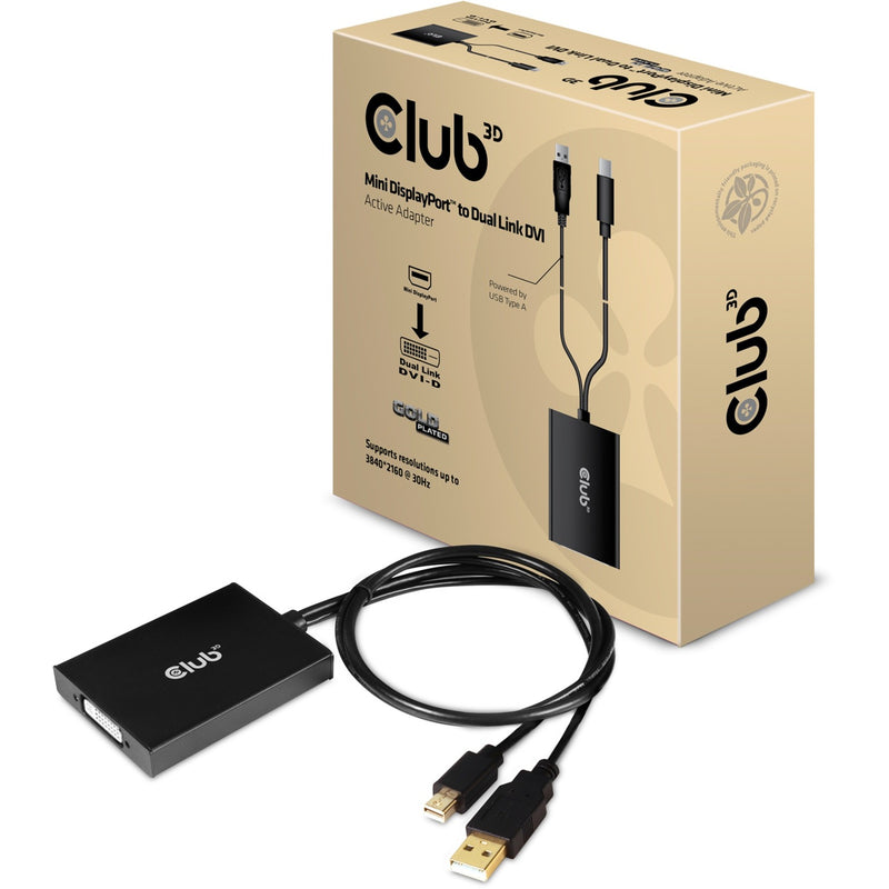 Load image into Gallery viewer, Club 3d mini-displayport 1.2 naar dual link dvi-d adapter (zwart, 0,6 meter)
