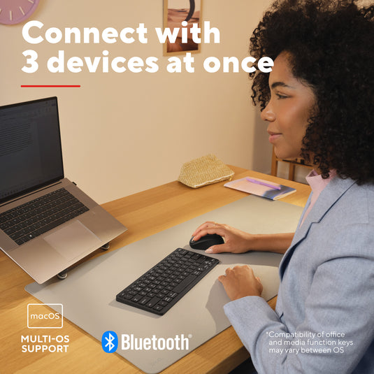 Trust nado ii bluetooth-toetsenbord (zwart, us lay-out (qwerty), scissor switches, 80% (tkl) , bluetooth)