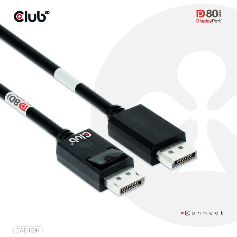 Load image into Gallery viewer, Club 3d gecertificeerde displayport 2.1 kabel (zwart, 1,2 meter, 8k)
