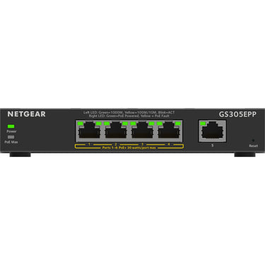Abi schakelaar netgear gs305epp-100pes zwart