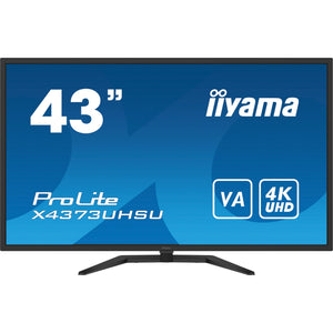 Iiyama prolite x4373uhsu-b1 43 4k uhd monitor (zwart, 2x hdmi, 2x displayport, mini-displayport, 4x usb-a, usb-b)