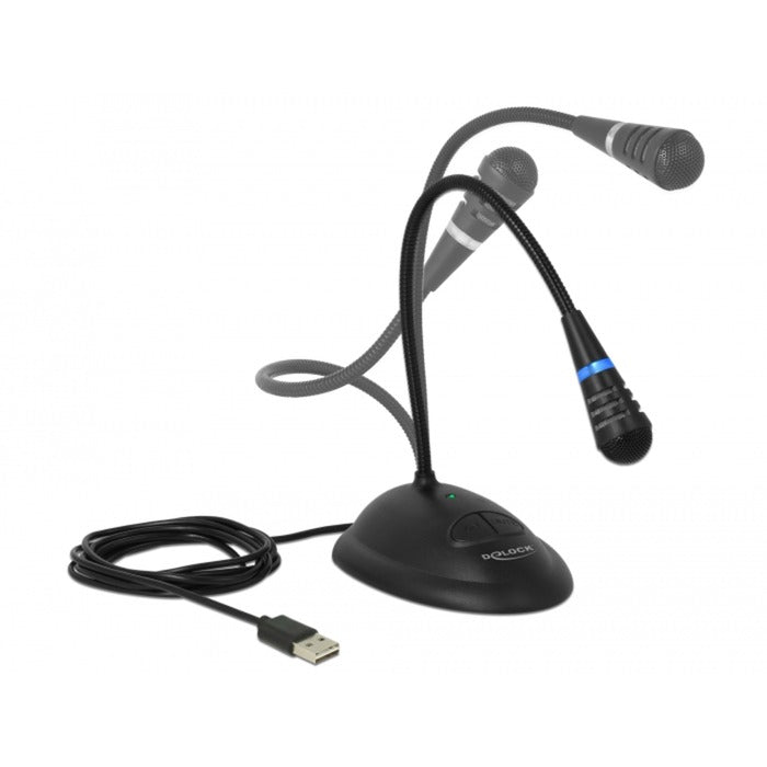 Load image into Gallery viewer, Delock usb gooseneck microphone microfoon (zwart)
