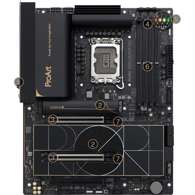 Load image into Gallery viewer, Asus proart z890-creator wifi socket 1851 moederbord (raid, 2.5gb-lan, 10gb-lan, wi-fi 7, bt, sound, atx)
