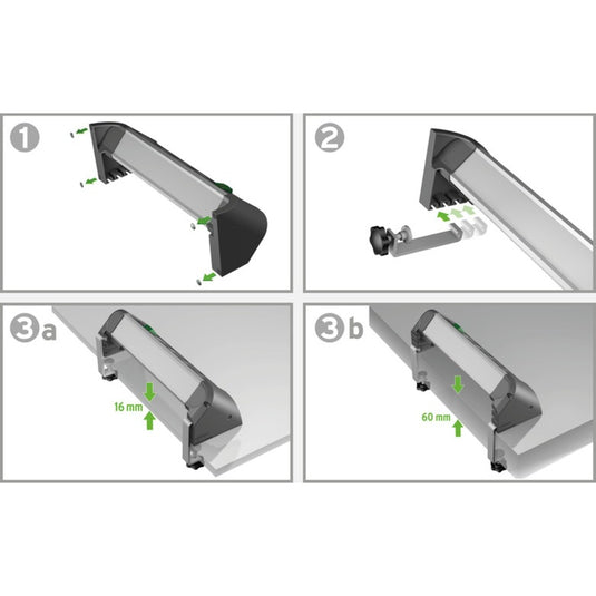 Brennenstuhl alu-office-line stekkerdoos met usb-laadfunctie 4-voudig schakel stekkerdoos