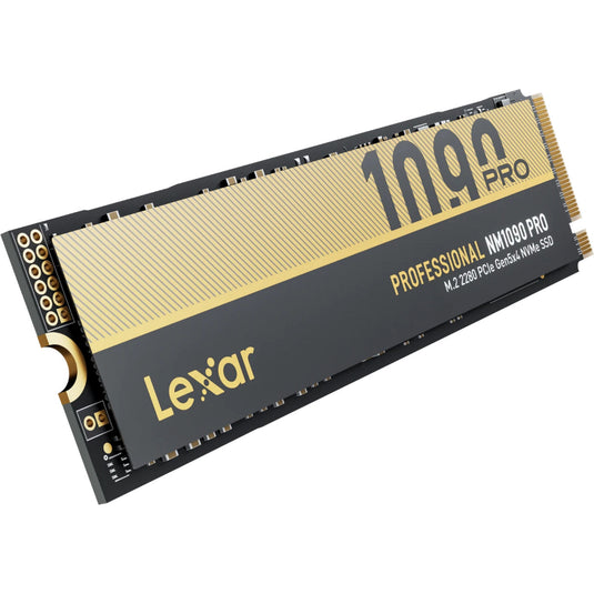 Lexar nm1090 pro 4 tb ssd (zwart goud, m.2 2280, pcie gen 5x4)