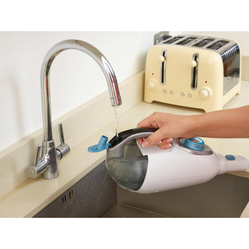 Load image into Gallery viewer, Black+decker fsmh1321 1600w steam-mop met 6 accessoires stoomreiniger (wit blauwgrijs)
