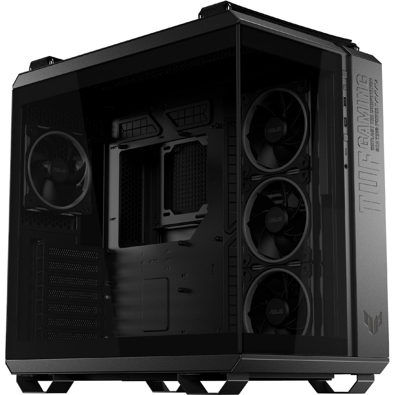 Load image into Gallery viewer, Asus tuf gaming gt502 horizon argb midi tower behuizing (zwart | 3x usb-a | 1x usb-c | tempered glass)
