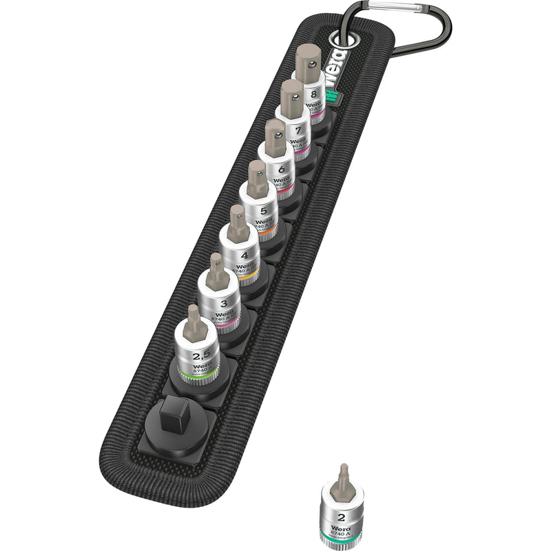 Load image into Gallery viewer, Wera belt a 2 zyklop hexagon bit socket set w holding function
