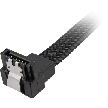 Sharkoon sata iii 90° sleeve kabel (zwart, 0,75 meter)