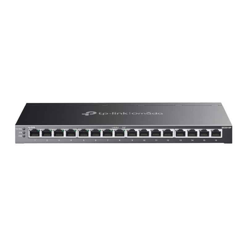 Load image into Gallery viewer, Tp-link omada sg2016p 16-poort gigabit smart switch (zwart, 8x poe+)
