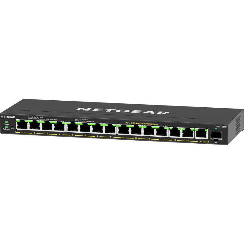 Load image into Gallery viewer, Netgear gs316epp switch (zwart)
