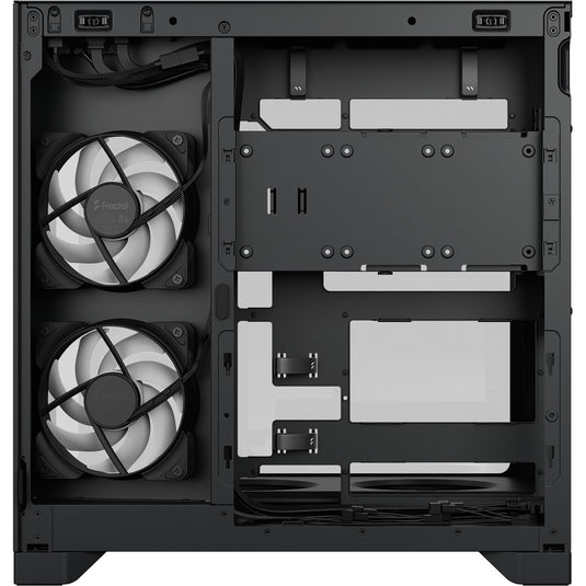 Fractal design pop 2 vision rgb midi tower behuizing (zwart | 1x usb-a | 1x usb-c | rgb | tempered glass)