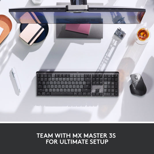Logitech mx mechanical, toetsenbord (zwart grijs, us-international, bluetooth low energy)