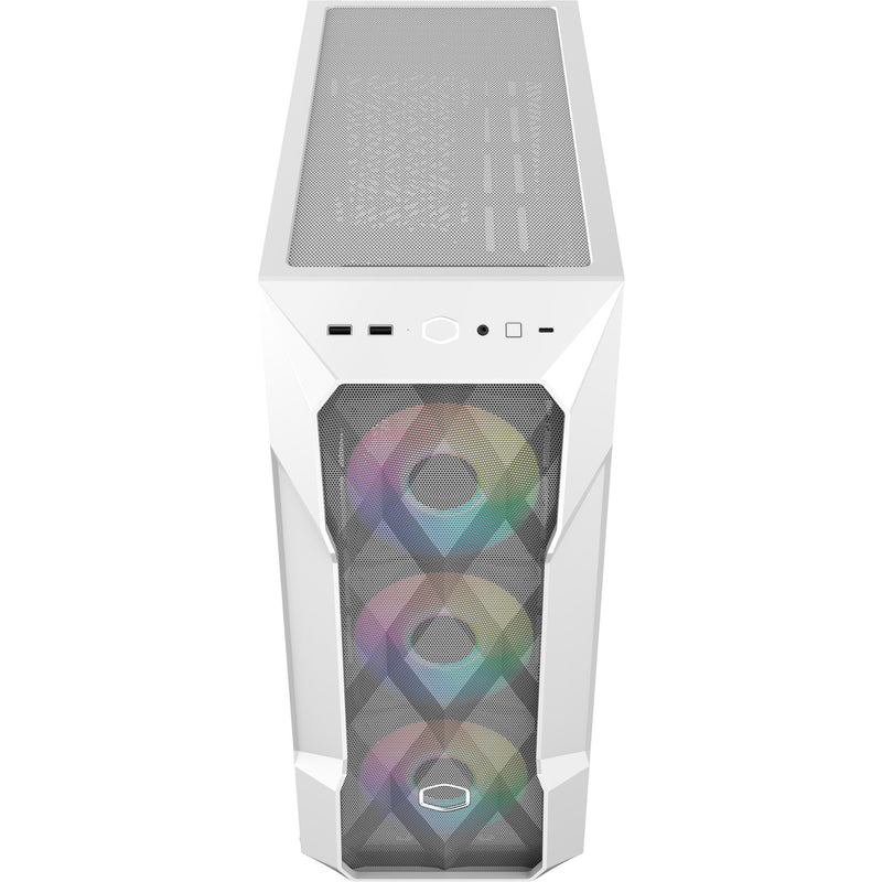 Load image into Gallery viewer, Cooler master masterbox td500 mesh v2 midi tower behuizing (wit | 2x usb-a | 1x usb-c | rgb | tempered glass)
