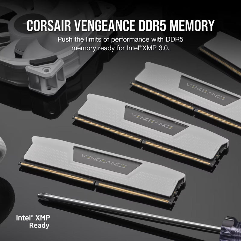 Load image into Gallery viewer, Corsair vengeance 32 gb ddr5-6000 (2x 16 gb) werkgeheugen (wit, cmk32gx5m2d6000z38w, xmp, expo)
