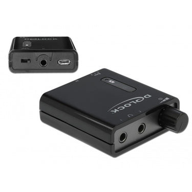 Delock portable stereo hoofdtelefoon versterker (zwart)