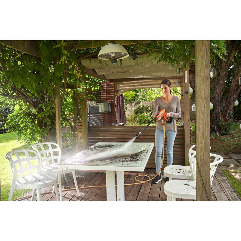 Load image into Gallery viewer, Black+decker bcpc18d1-qw 18v hogedrukreiniger (oranje zwart, 18v 2.0ah accu en oplader inbegrepen)
