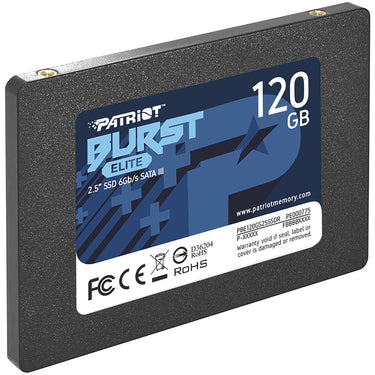 Patriot burst elite 120 gb ssd (zwart, pbe120gs25ssdr, sata 6 gb s)