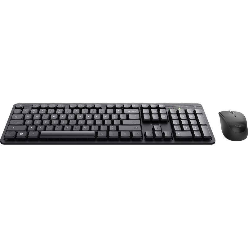 Load image into Gallery viewer, Trust ody ii stille draadloze toetsenbord- en muisset desktopset (zwart, us lay-out (qwerty), membraan, 100%, 800 dpi - 1.600 dpi)
