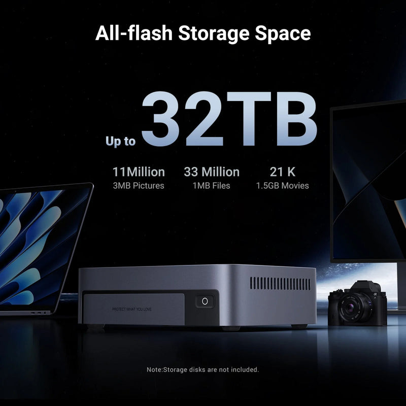 Load image into Gallery viewer, Ugreen nasync dxp480t plus (grijs, wifi, 1x 10gbe, hdmi, thunderbolt 4 (40 gb s))
