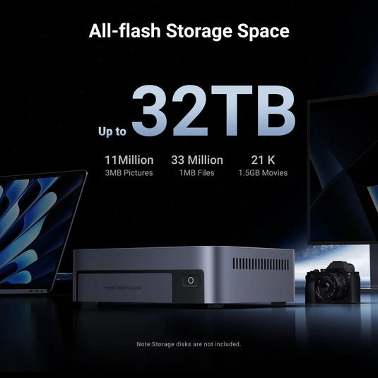 Ugreen nasync dxp480t plus (grijs, wifi, 1x 10gbe, hdmi, thunderbolt 4 (40 gb s))