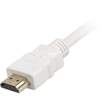 Sharkoon high speed hdmi kabel met ethernet (wit, 1 meter, 4k, verguld)