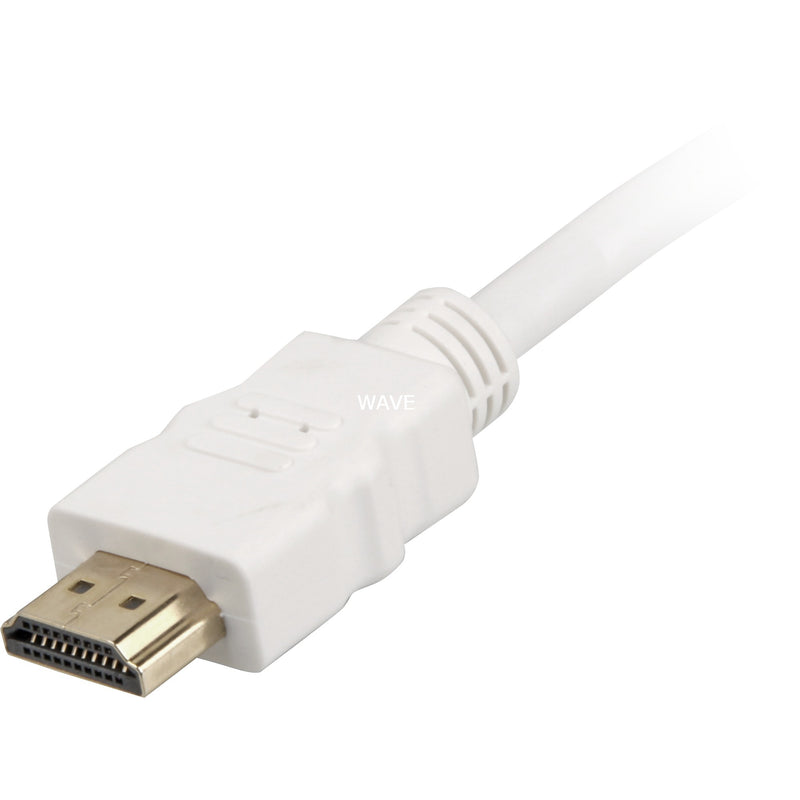 Load image into Gallery viewer, Sharkoon high speed hdmi kabel met ethernet (wit, 1 meter, 4k, verguld)

