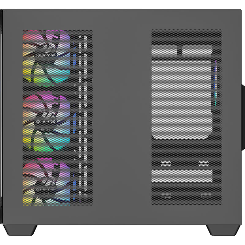 Afbeelding laden in galerijviewer, Xyz pc gear tesseract x midi tower behuizing (zwart | 2x usb-a | 1x usb-c | tempered glass)
