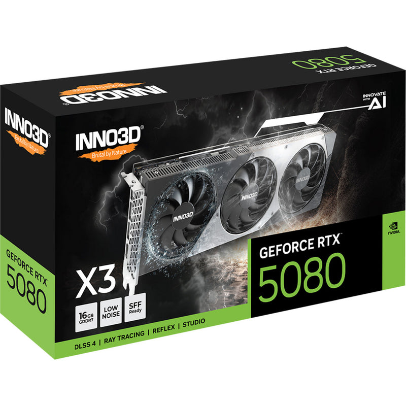Load image into Gallery viewer, Inno3d geforce rtx 5080 x3 grafische kaart (dlss 4, 3x displayport, 1x hdmi 2.1)
