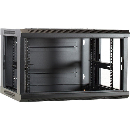 Dsi 6u wandkast met glazen deur - ds6406 server rack (zwart, 600 x 450 x 368mm)