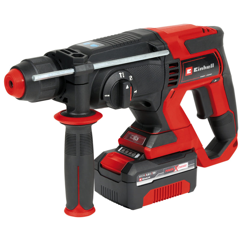 Load image into Gallery viewer, Einhell accu boorhamer te-hd 18 20 li (1x4,0ah) (rood zwart, incl. 1x 4.0 ah power x-change accu en lader)
