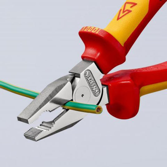 Knipex kracht-kombitang 02 06 180 vde combinatietang (rood geel, lengte 180mm)