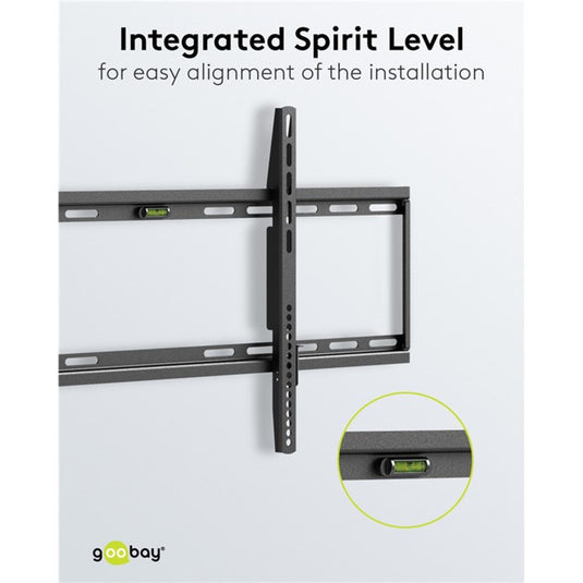 Goobay tv wall mount fixed 43 - 100 inch (109 - 254 cm), max. 70 kg wandmontage (zwart)