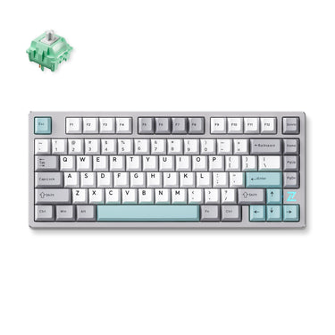 Mchose z75s gray blue cabbage tofu metal top cover wireless mechanical rgb toetsenbord (grijs, us lay-out (qwerty), ktt cabbage tofu v2, 75%, rgb, hot swap, double-shot pbt, draadloos | bluetooth | usb-c)