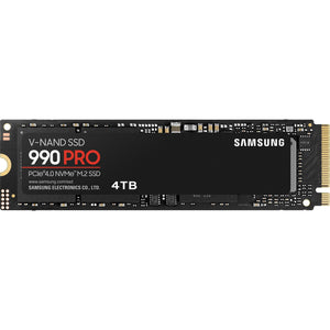 Samsung 990 pro 4 tb ssd (mz-v9p4t0bw, pcie gen 4.0 x4, nvme 2.0)