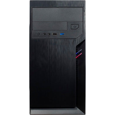 Inter-tech it-6502 romea mini tower behuizing (zwart | 2x usb-a)