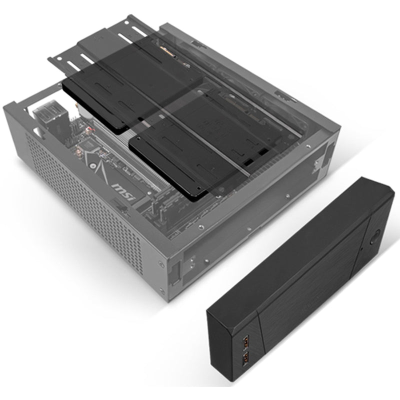 Afbeelding laden in galerijviewer, Silverstone sst-ml10b htpc behuizing (zwart | 2x usb-a)
