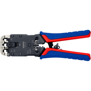 Knipex krimptang 97 51 12 sb (blauw rood, rj-10, rj-11 12 en rj-45)