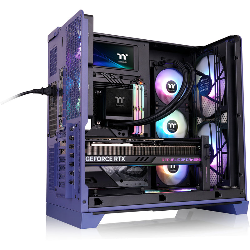 Load image into Gallery viewer, Thermaltake view 390 air future dusk midi tower behuizing (paars | 2x usb-a | 1x usb-c | tempered glass)
