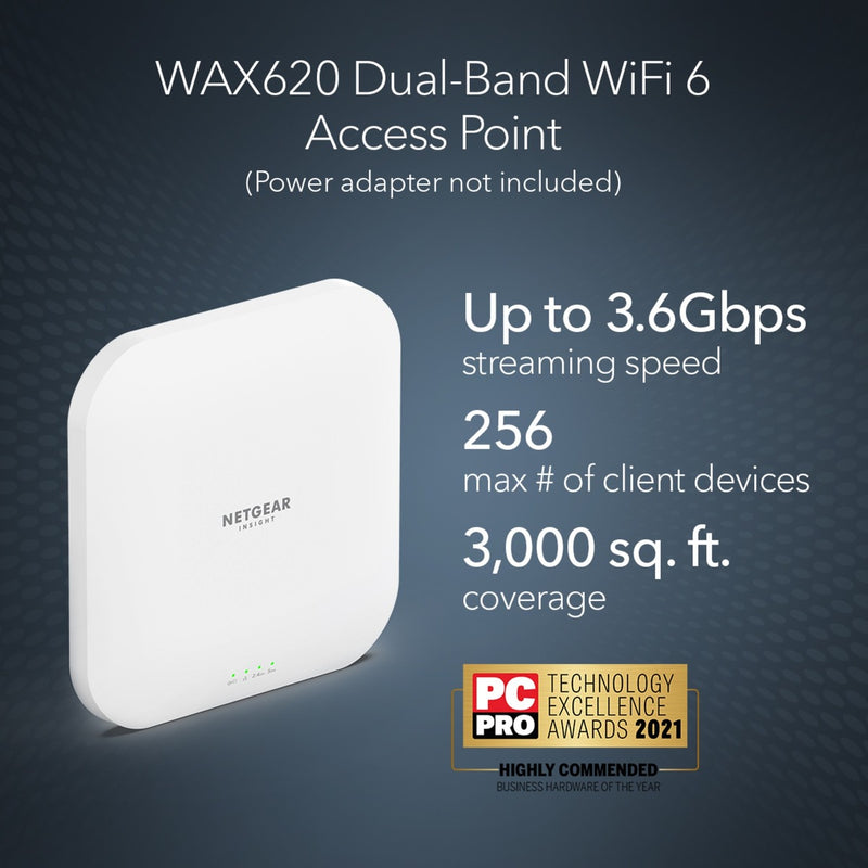 Load image into Gallery viewer, Netgear wax620 - ax3600 dual band poe + multi-gig access point (wit, wifi 6)
